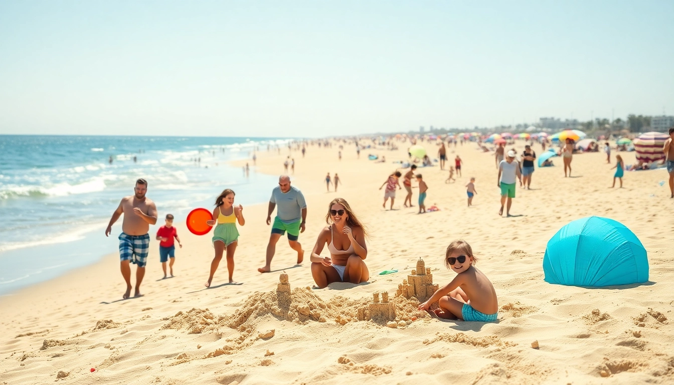 Enjoy visitors at a sunny day at https://myrtlebeachsc.com/ with lively beach activities.