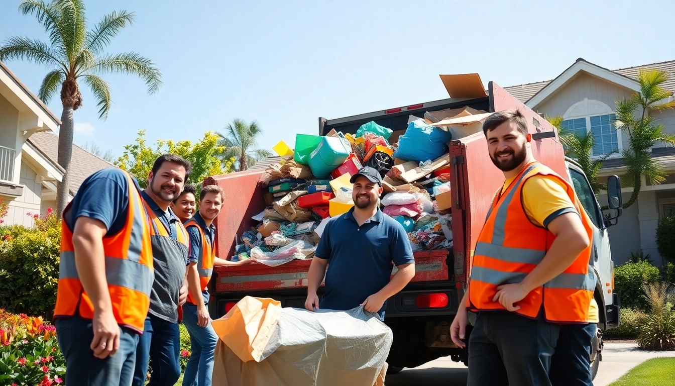 Efficient junk removal by https://myeasyjunkremoval.com team during a clear day.