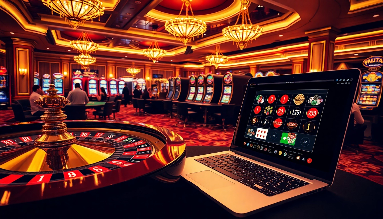 Découvrez l'excitation du 'meilleur casino en ligne' avec des tables de jeux vibrantes et des machines à sous scintillantes.