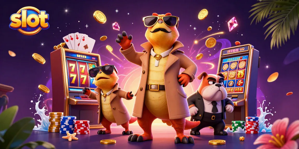 Engage in thrilling slot gaming with raptors in a trench coat entering a VIP lounge.