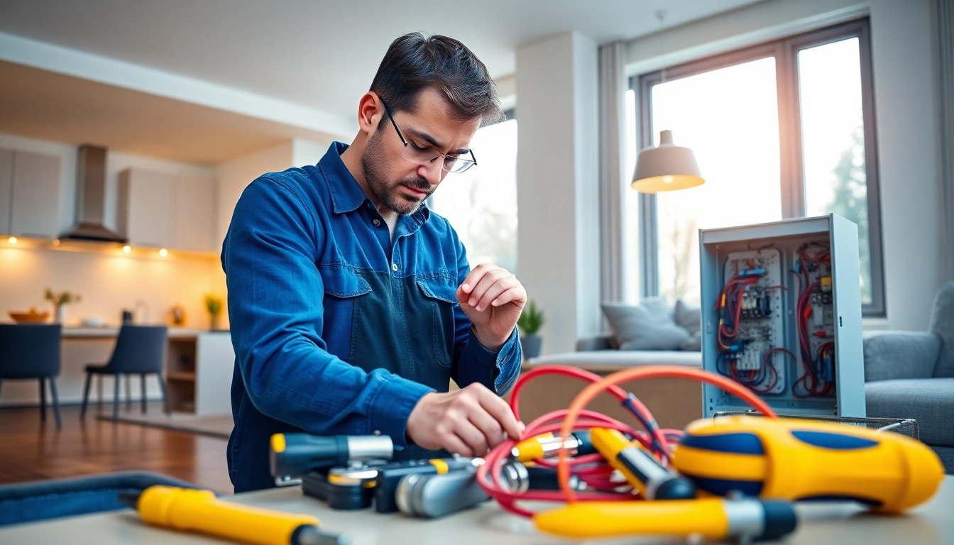 Electricians in Vancouver expertly working on electrical installations in a modern home.