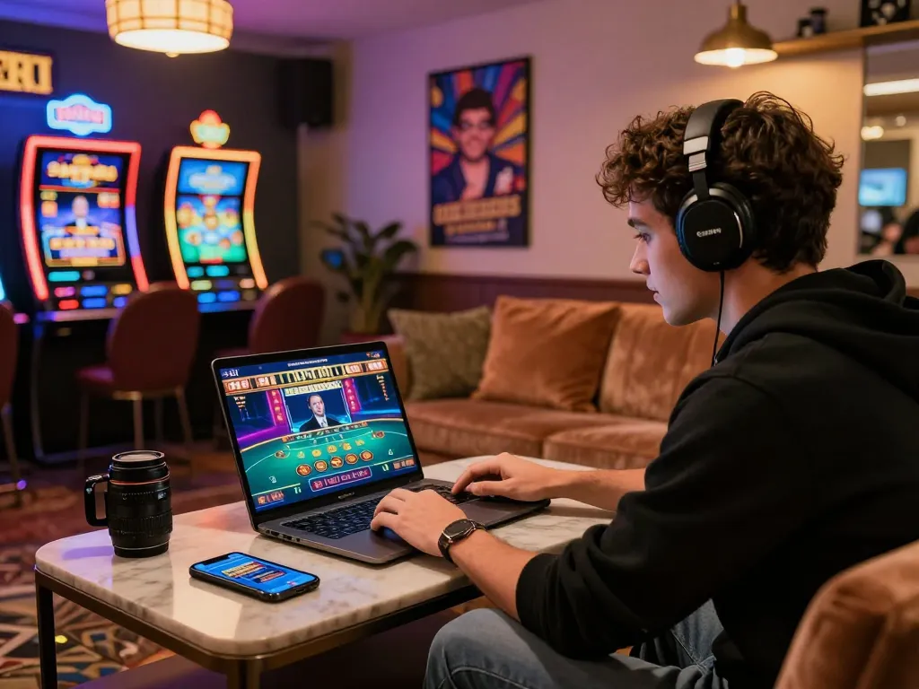 Exciting spinpanda casino online gaming scene featuring a player enjoying live blackjack.