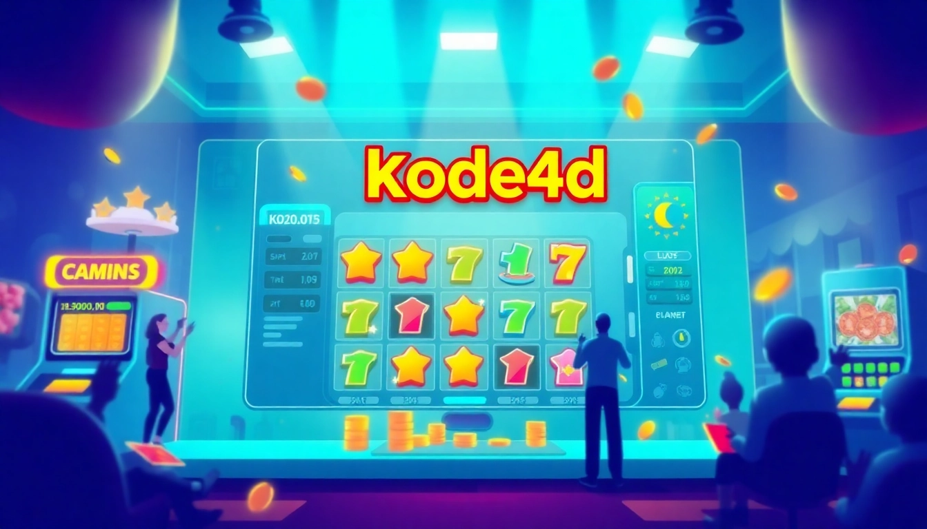 Kode4d online gaming platform showcasing vibrant slot games and user interaction