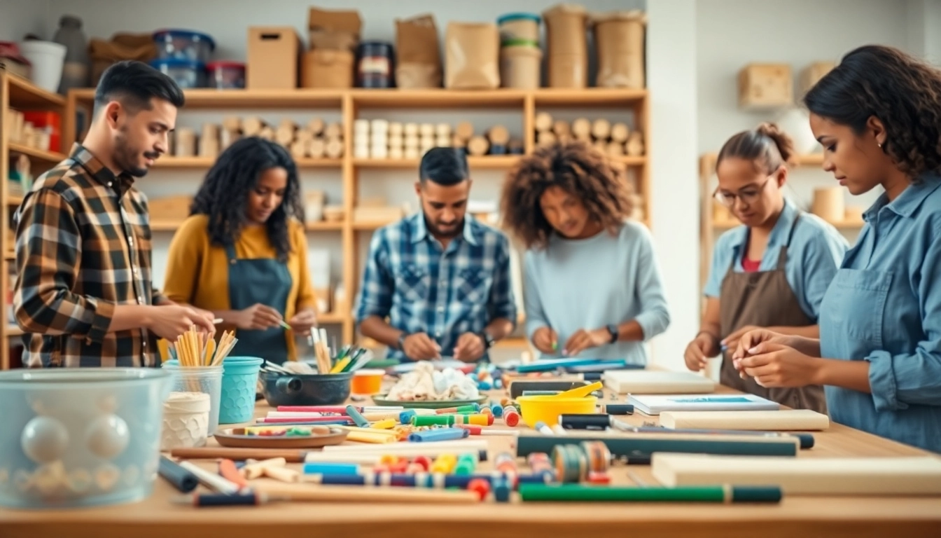 Engaging craft training programs experience with diverse participants hands-on.