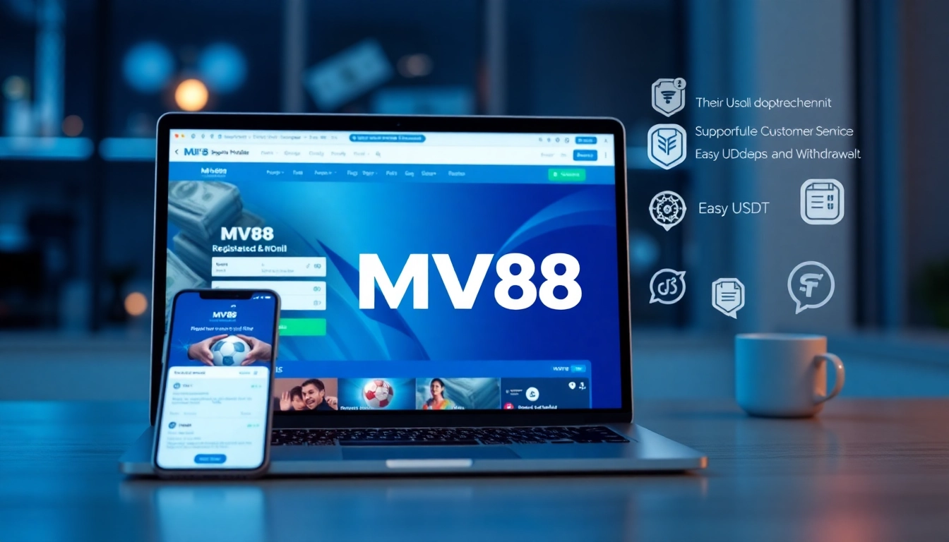 MV88 online sportsbook interface showcasing secure USDT transactions and user-friendly design.