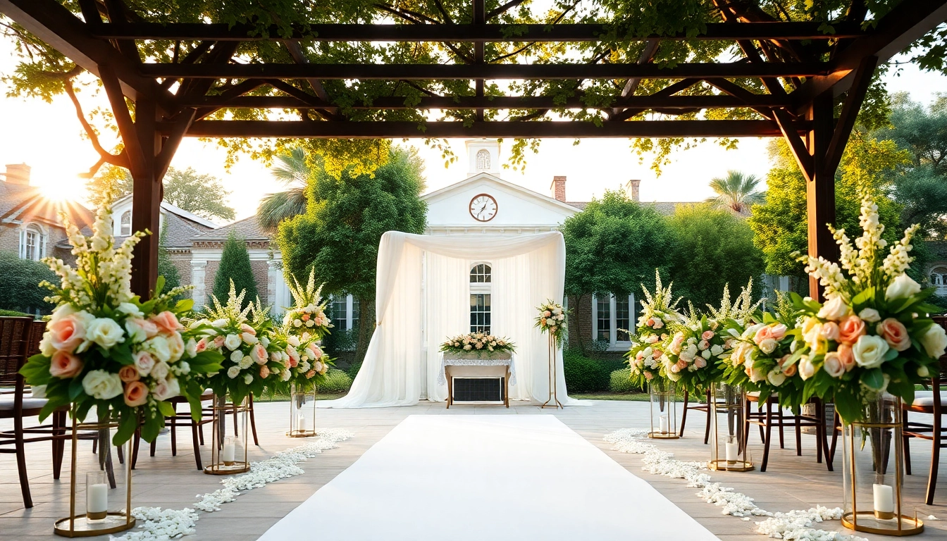 Captivating view of a Jacksonville Wedding Venue with a beautiful outdoor ceremony setup.
