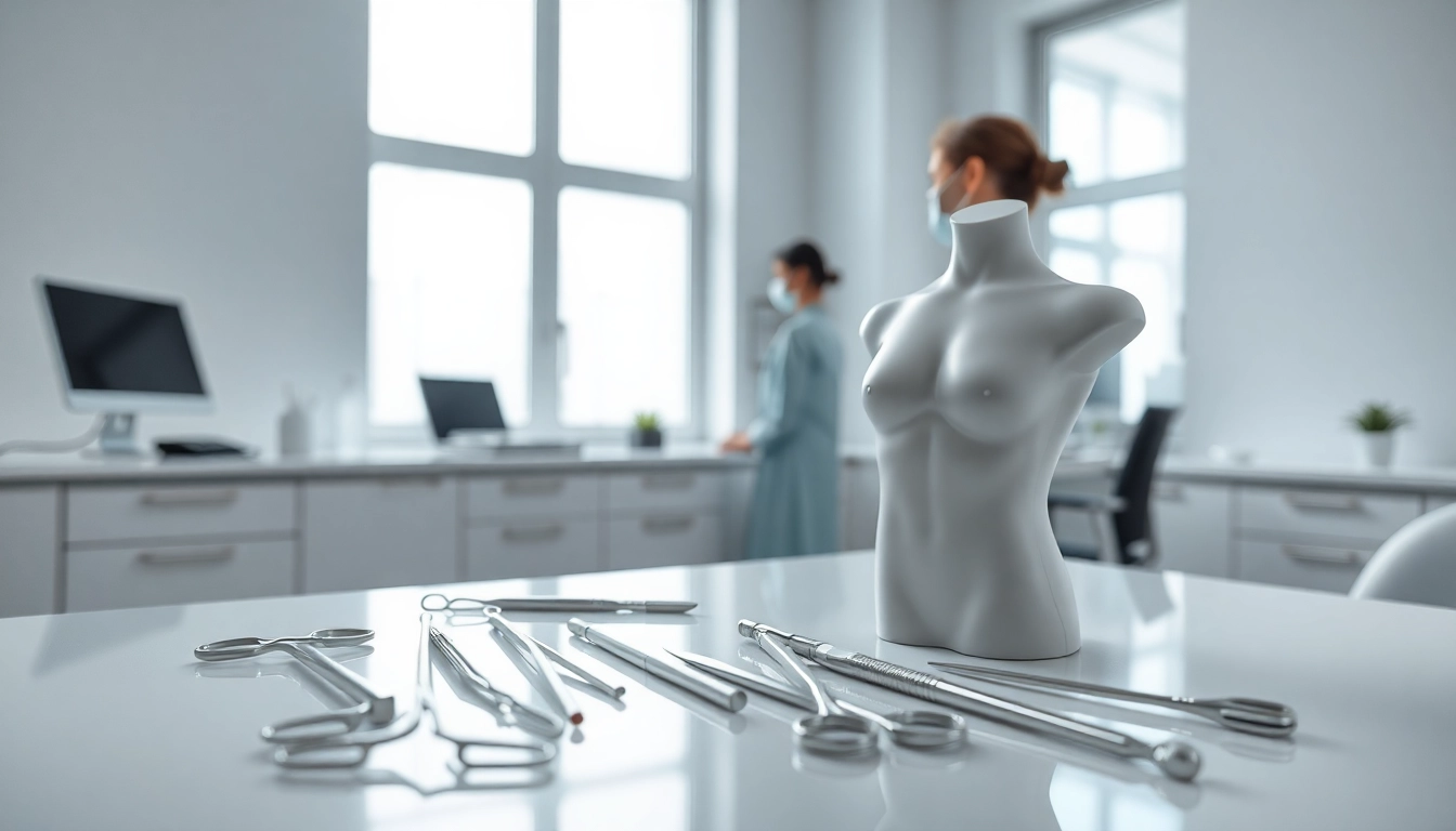 Plastische Chirurgie Hamburg: Professionelle Beratung in einer modernen Klinik mit chirurgischen Utensilien.