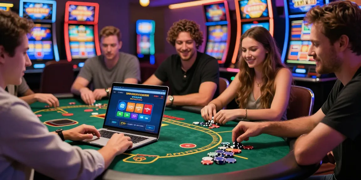 Engaged players using casinos that accept credit cards for deposits in an exciting digital casino environment.