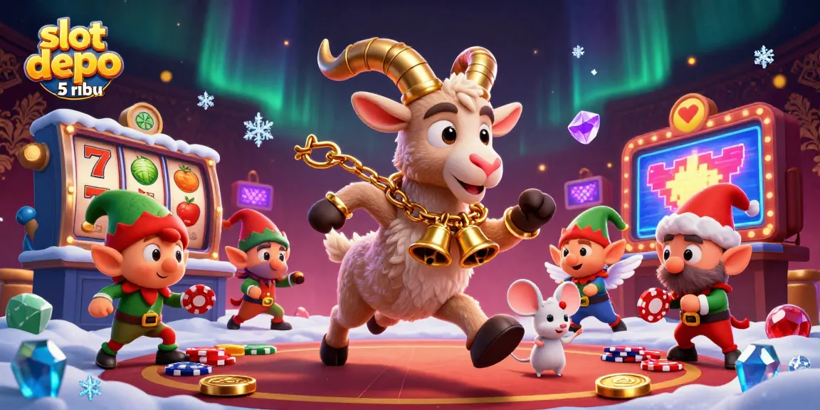 Experience thrilling gameplay at slot depo 5 ribu with colorful slot reels and exciting casino elements.