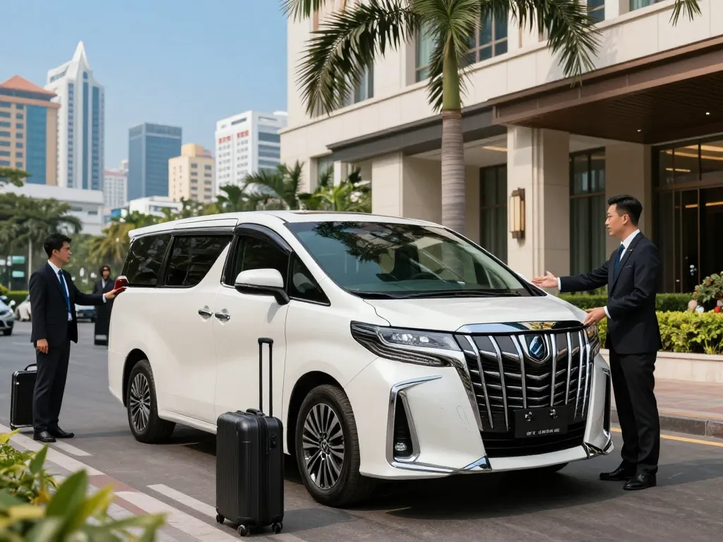 Thuê một chiếc Alphard hạng sang tại Thành phố Hồ Chí Minh cho chuyến công tác.