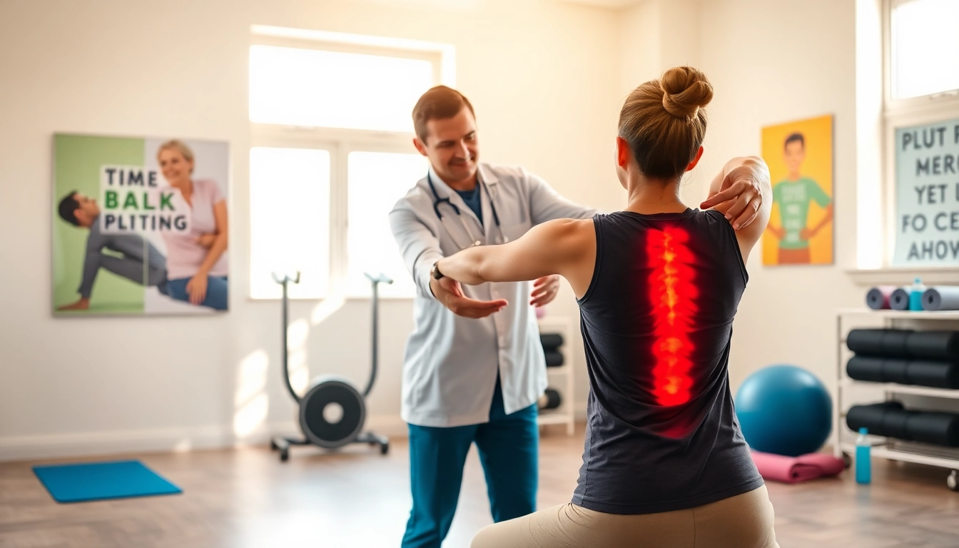 Experience a natural back pain solution with a physiotherapist guiding a patient in recovery.