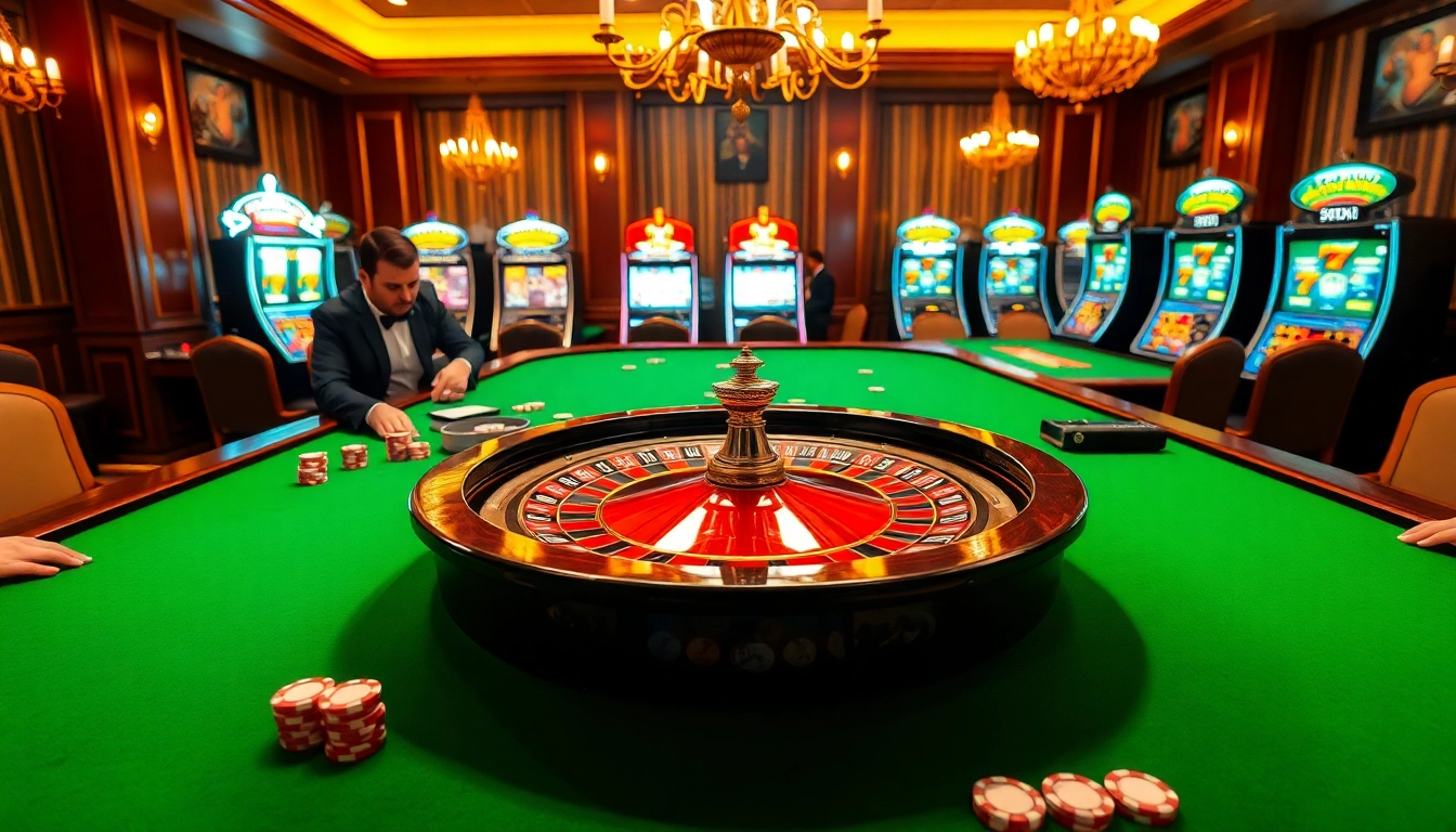 Vivez l'excitation des enjeux élevés au meilleur casino en ligne avec des joueurs engagés dans une partie de roulette palpitante.