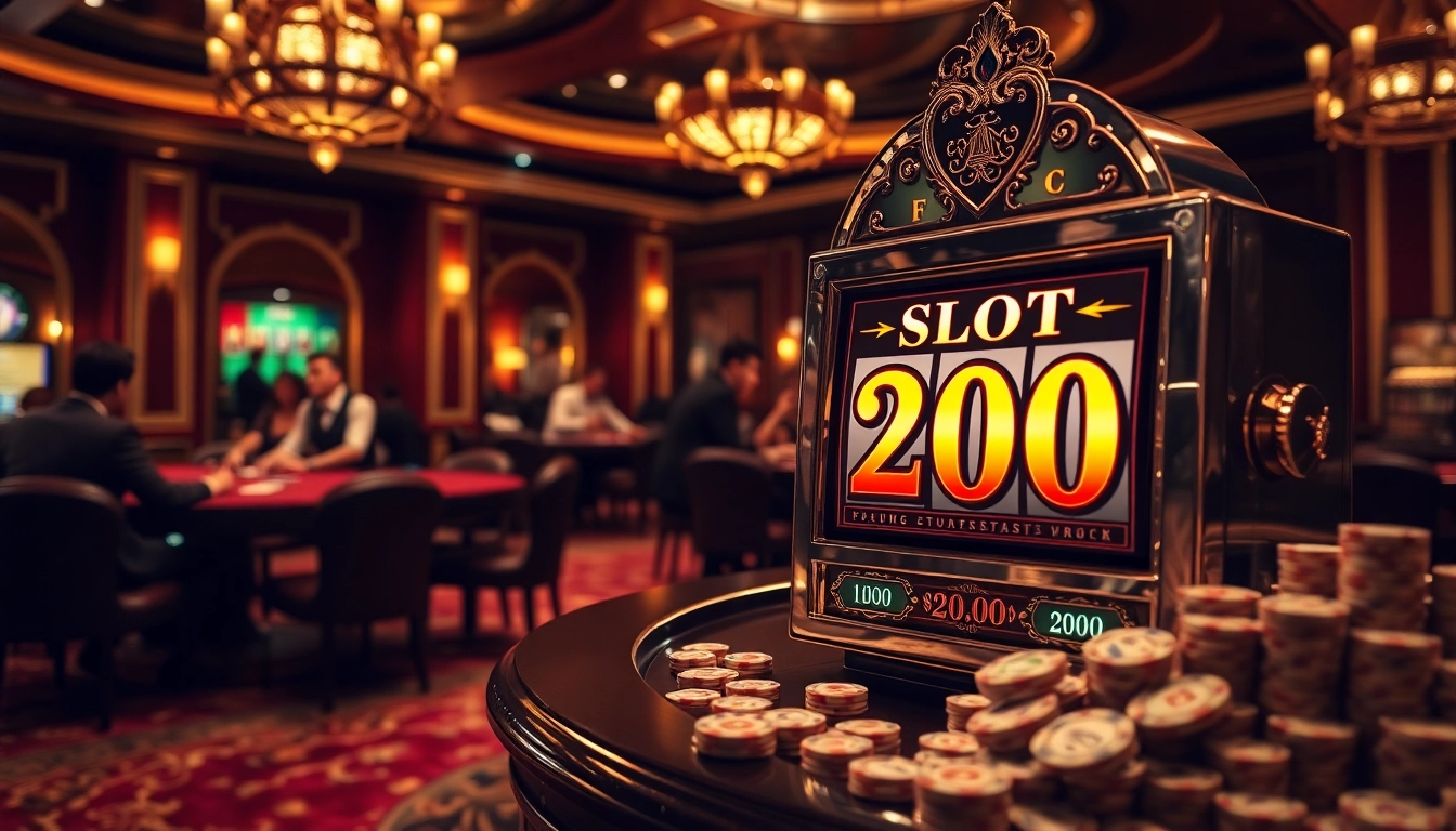 Rasakan sensasi menang di slot bet 200 dengan suasana kasino yang mewah.