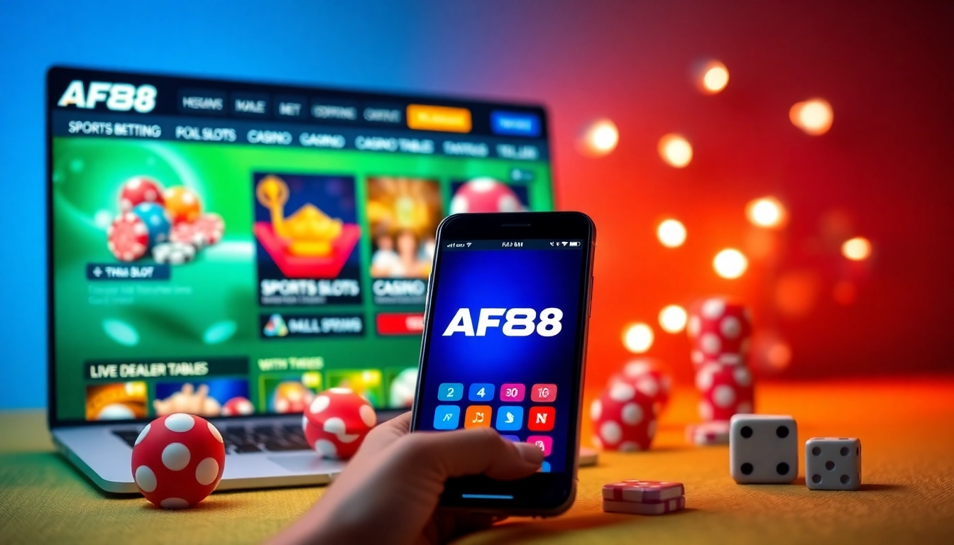 Engaging online gambling experience with AF88 app on mobile device