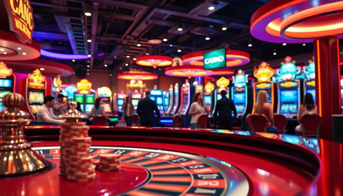 Engaging view of casino sites filled with dynamic players and vibrant games.