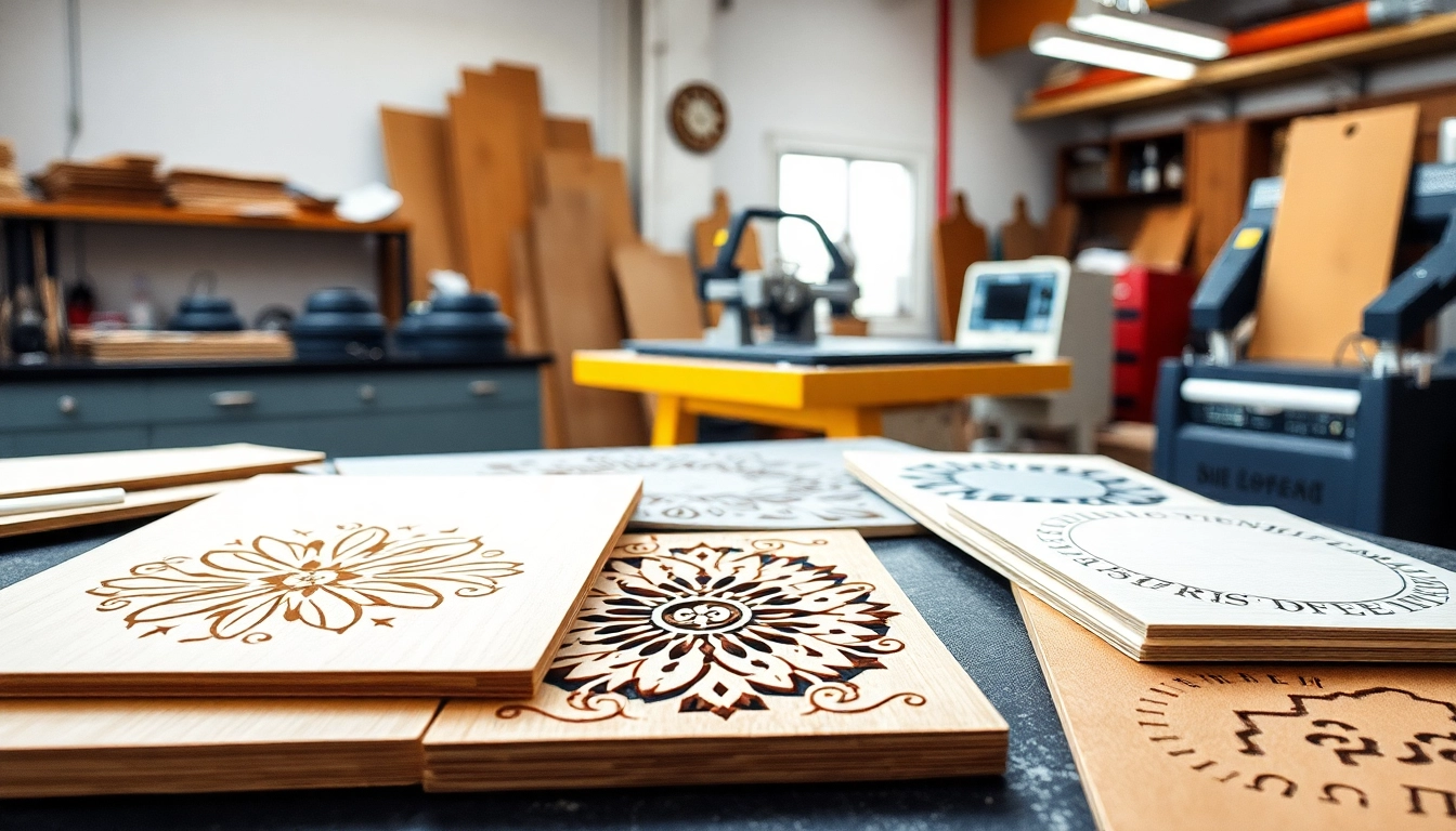 Showcase innovative laser cutting designs with craft materials in a workshop setting.