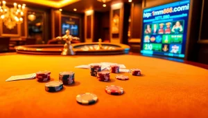 Engaging casino experience with vibrant visuals promoting https://1mm888.com/ for high-stakes gaming.