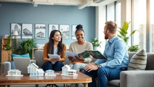 Beratung durch Immobilienmakler auf https://immobilienmakler-bester.de in modernem, einladendem Büro.