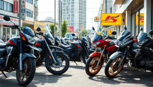 Gebrauchte Motorräder kaufen in einer einladenden Verkaufsumgebung.