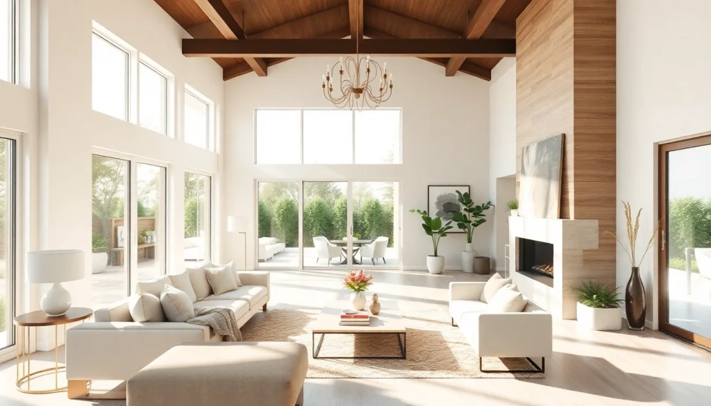 Showcasing a modern real estate interior, highlighting elegant design and natural light.