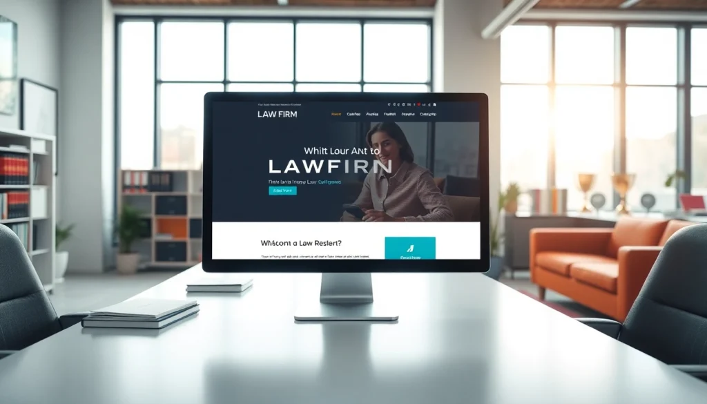 Engaging workspace showcasing high-performance law firm website design at https://www.websites.law