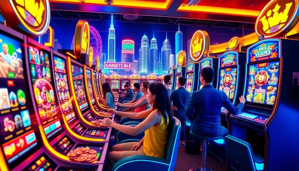 Menampilkan batman138 slot yang interaktif dengan suasana permainan yang ceria dan pemain aktif.