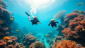 Engaged divers from https://marvinscubaexpeditions.com explore the vibrant coral reefs of Belize.