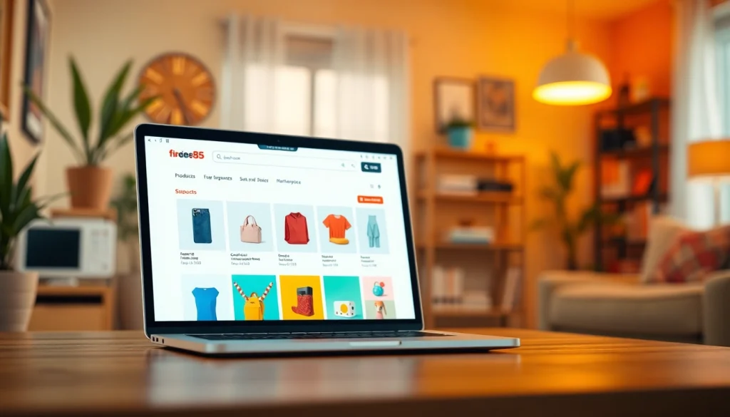 Shop amazing products online at https://www.fire85.com with a vibrant digital interface.