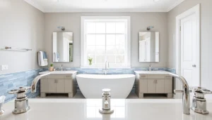 Enhancing your home with a luxurious bathroom remodeling service featuring modern design elements.