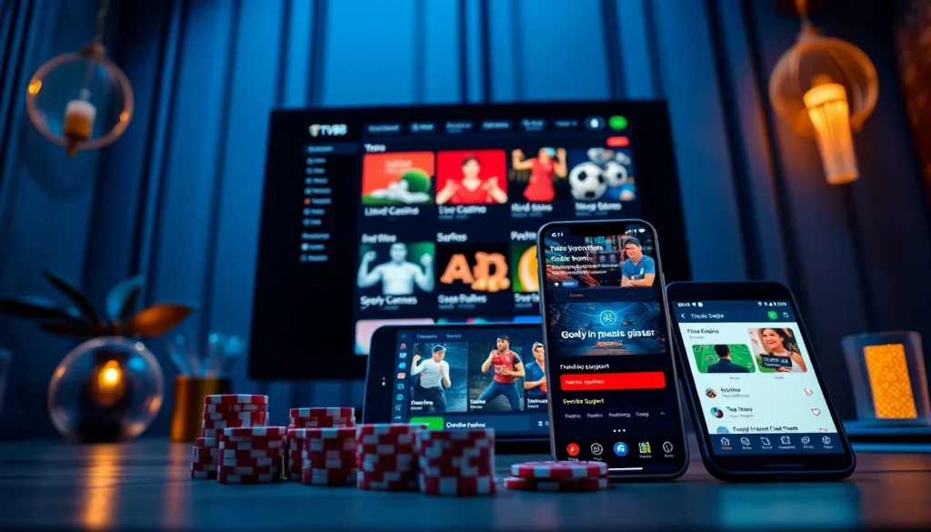 TV88 betting platform interface showcasing diverse games and user-friendly design