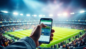 Engaging experience with the best sports betting apps in India featured on a mobile phone during an exciting game.