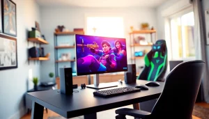 Enhance your gaming experience at https://rusia777.com with a modern gaming setup featuring vibrant graphics.
