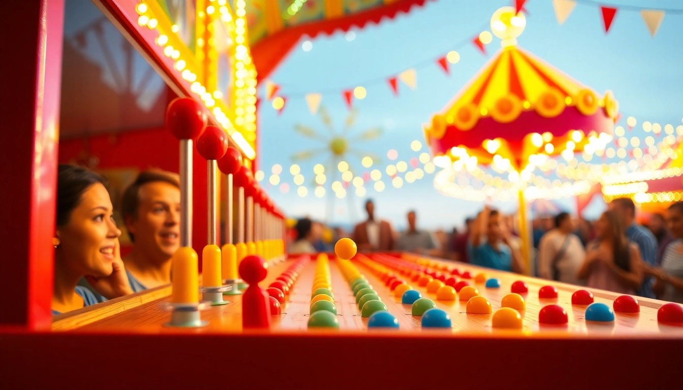 Engaging plinko game setup with players watching tokens drop in anticipation.