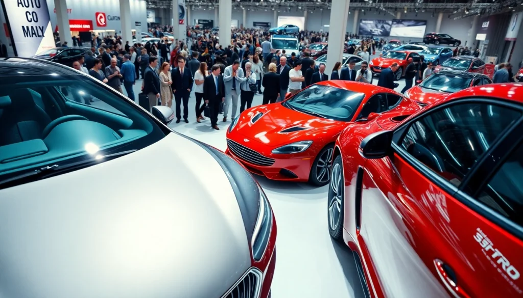 Engage with the stunning Auto Cars Show showcasing cutting-edge automotive displays and enthusiastic crowds.