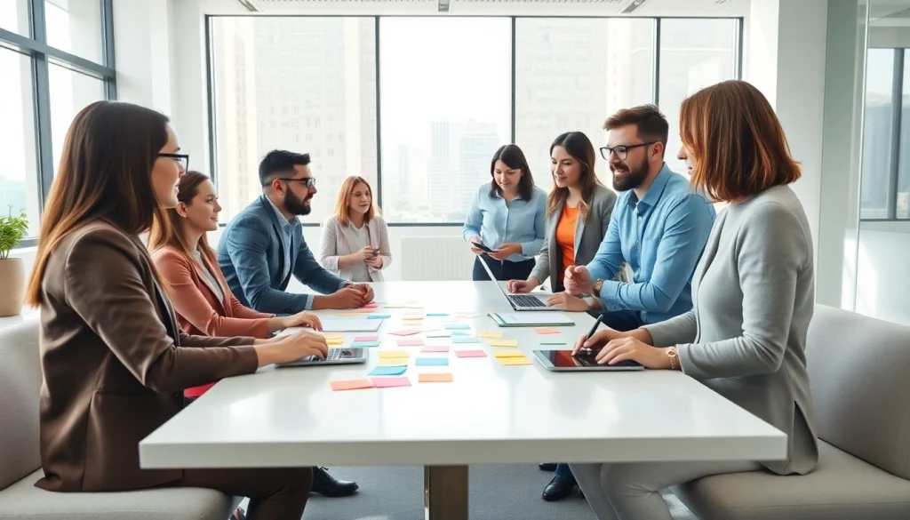 Good Wolf Marketing team collaborating in a bright, modern office setting.