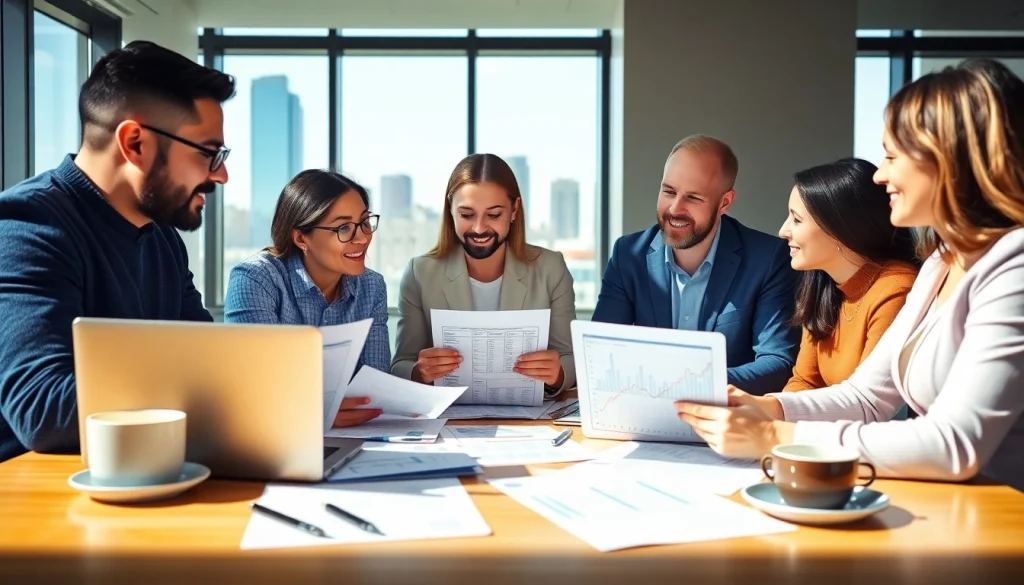 신용카드 현금화 방법을 논의하는 다양한 사람들의 그룹을 보여줍니다.
