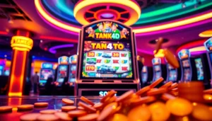 Menangkan hadiah besar dengan tank4d toto slot yang dalam suasana kasino yang ceria.