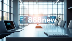 Engaging workspace showcasing 888new analytics, promoting productivity and strategy.