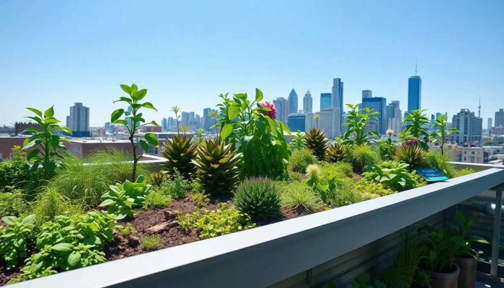 Explore sustainability themes at https://www.unsustainablemagazine.com through vibrant urban rooftop gardens.