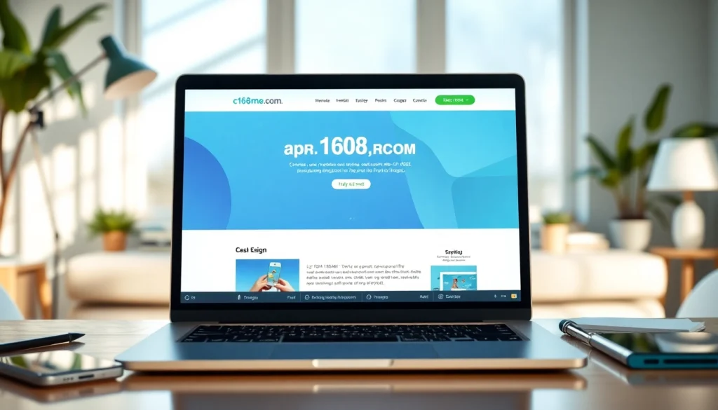 Engaging web interface design of c168me.com showcasing professional features and vibrant visuals.