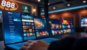 888new user-friendly online betting interface with casino games and betting options