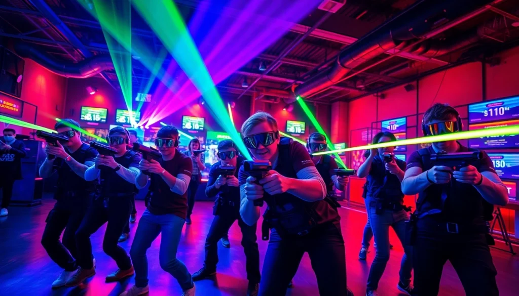 Spannende lasergame actie op https://eventmaker-lasergame.nl met kleurrijke laserstralen en enthousiaste deelnemers.
