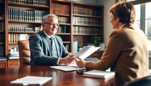Consultation at https://www.stpetefamilyattorney.com highlighting professional family attorney with clients.
