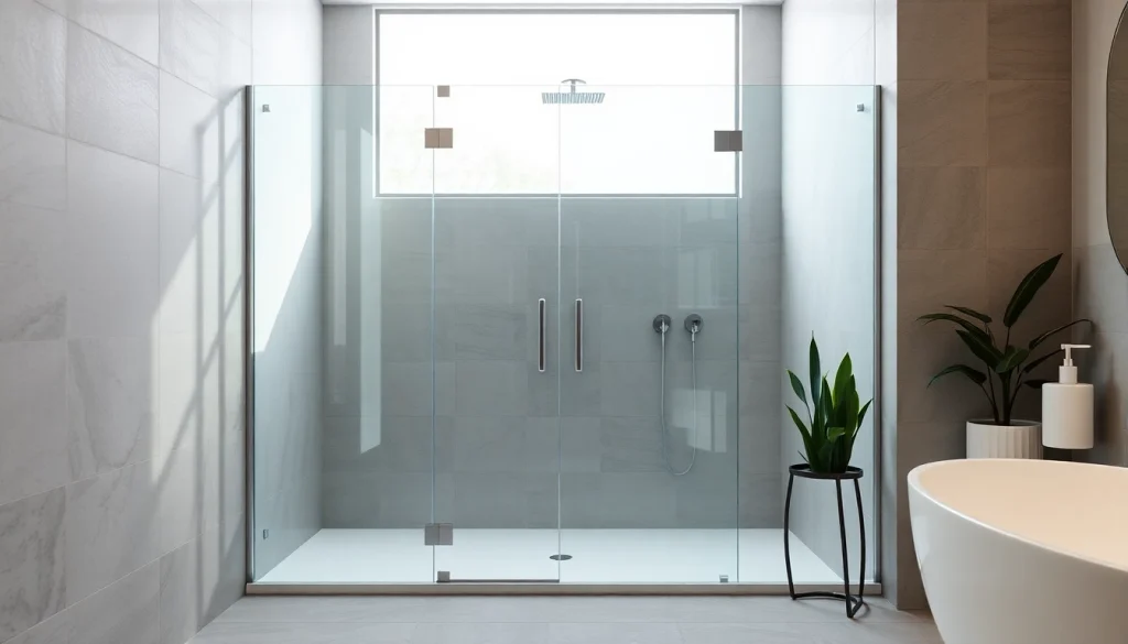 Installer la paroi de douche en verre design dans une salle de bain moderne et élégante.