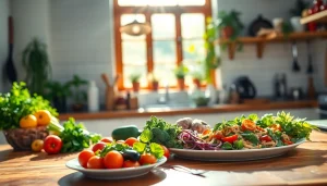 Cooking vibrant recipes on recipesalexarciab.com with fresh ingredients and a warm kitchen atmosphere.