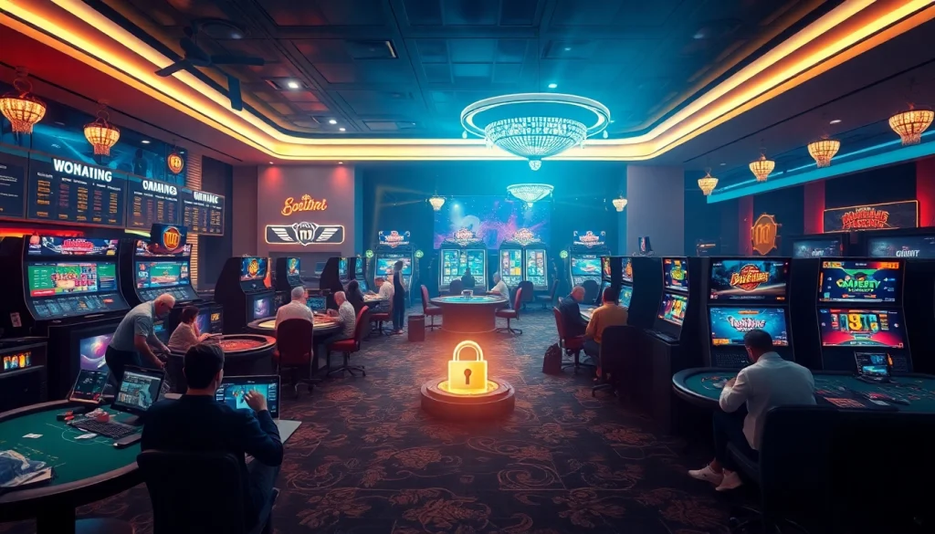 Vibrant online casino gaming scene highlighting 888new's diverse offerings and secure environment.