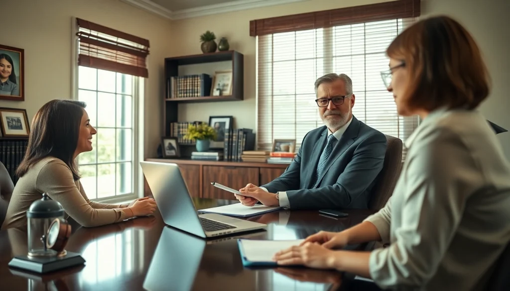 Consulting session at https://www.buckheadfamilylaw.com showcasing an inviting family law office environment.