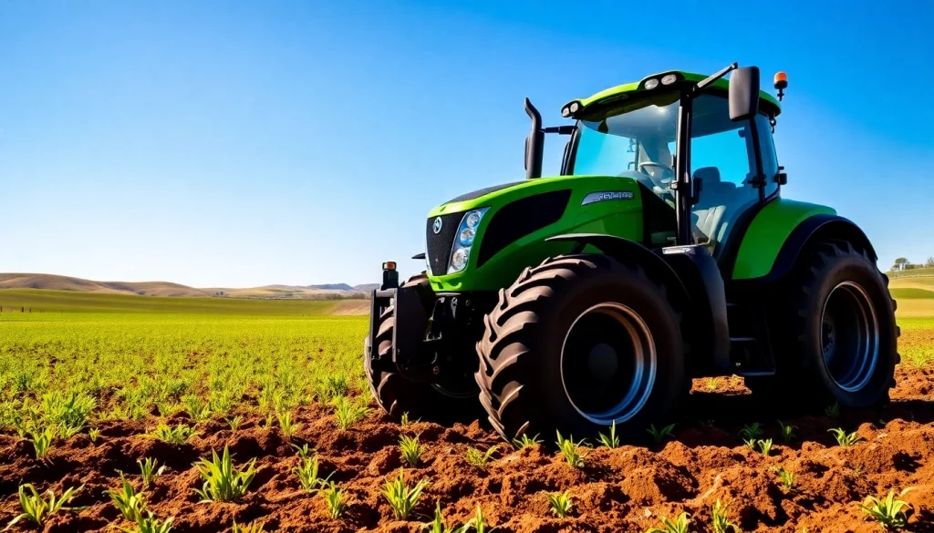 Showcasing the AF88 tractor in action within an agricultural field.