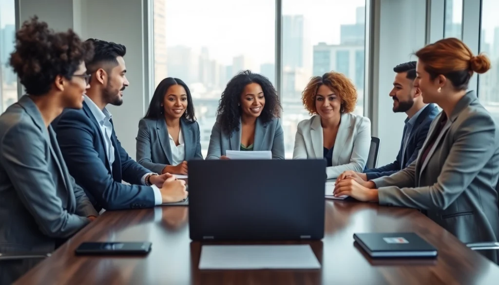 Team of attorneys collaborating in a professional setting at https://www.turnpikelaw.com to strategize on legal cases.