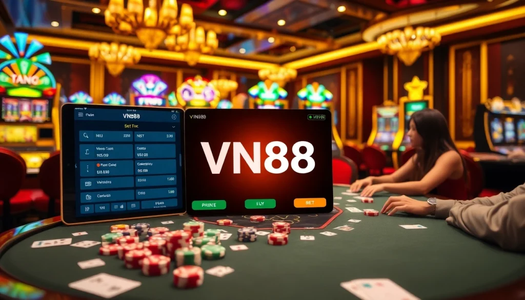 Experience the thrill of VN88 as players engage in exciting casino games and betting action.
